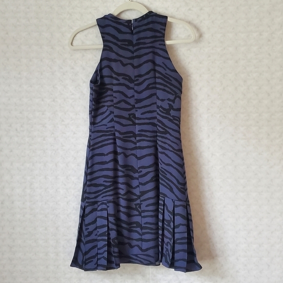 Rebecca Taylor Blue Zebra Print Dress - Picture 6 of 6
